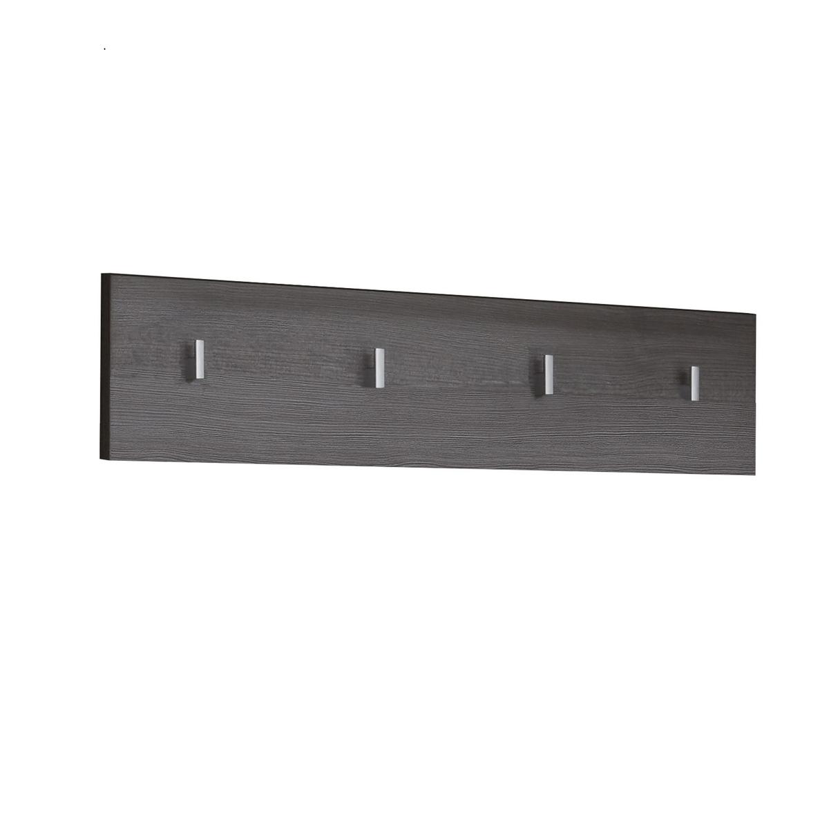 Wandgarderobe Line Silbereichenfarben B:80cm - Silbereichenfarben, MODERN, Holzwerkstoff (80/21/2cm) - MID.YOU