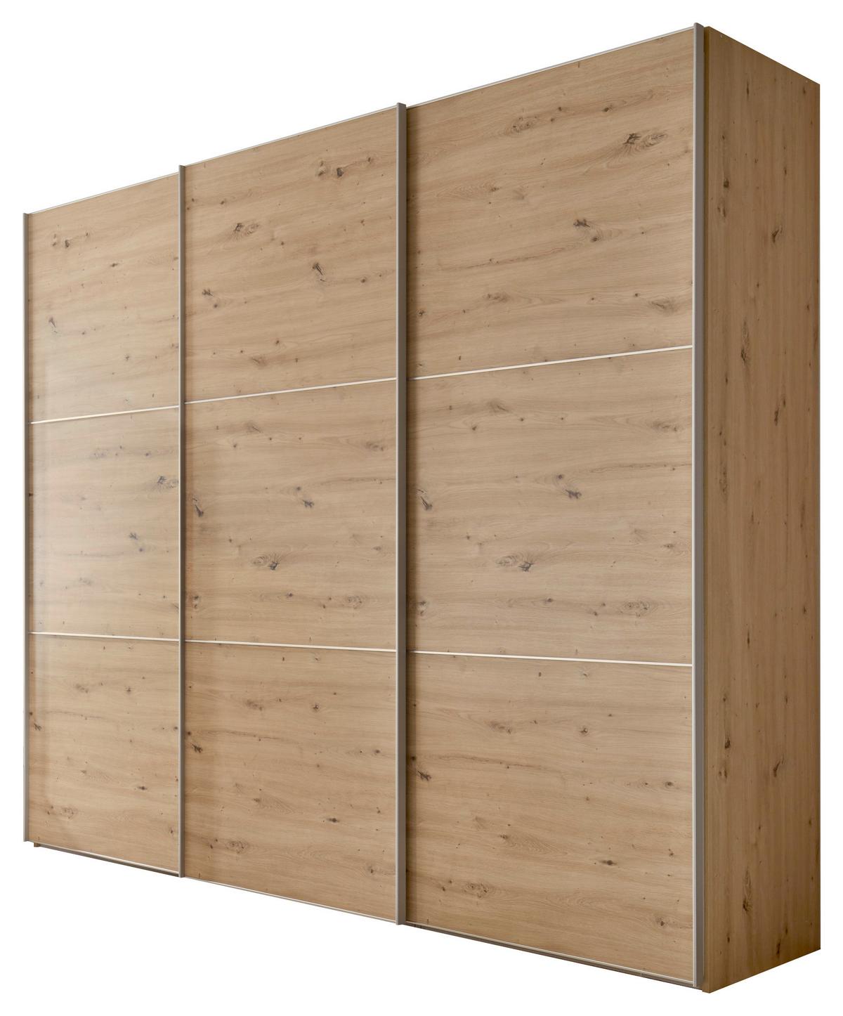 Schwebetürenschrank 280cm Includo, Eiche Artisan - Eiche Artisan, MODERN, Holzwerkstoff (280/222/68cm) - MID.YOU