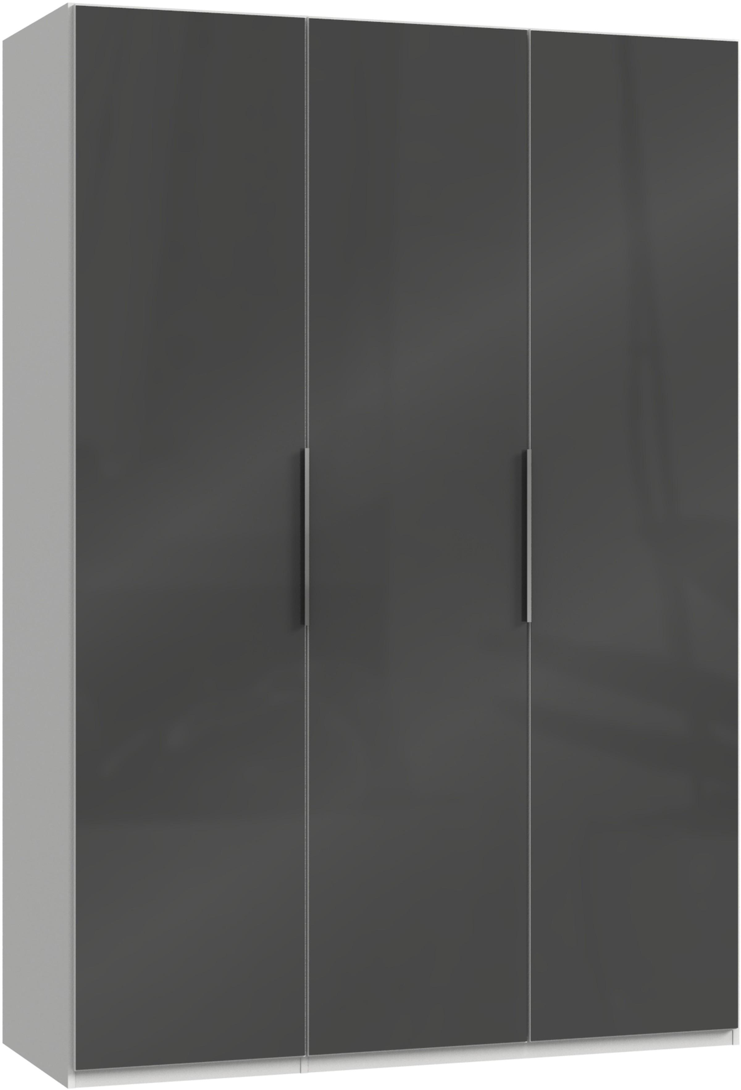 Drehtürenschrank 150cm Level, Grau/weiß - Weiß/Grau, MODERN, Glas/Holzwerkstoff (150/216/58cm) - MID.YOU