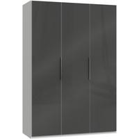 Drehtürenschrank 150cm Level, Grau/weiß - Weiß/Grau, MODERN, Glas/Holzwerkstoff (150/216/58cm) - MID.YOU