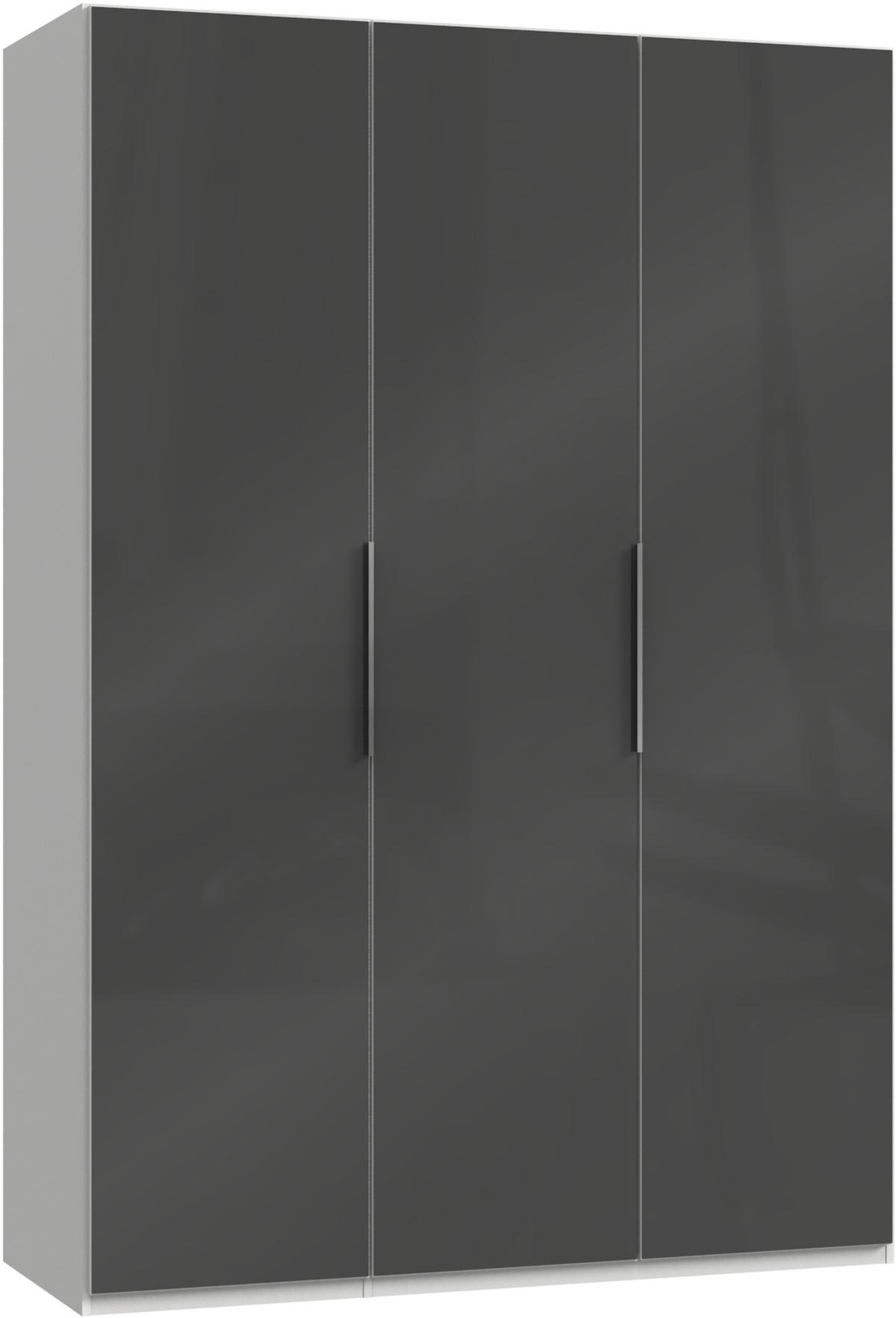 Drehtürenschrank 150cm Level, Grau/weiß - Weiß/Grau, MODERN, Glas/Holzwerkstoff (150/216/58cm) - MID.YOU