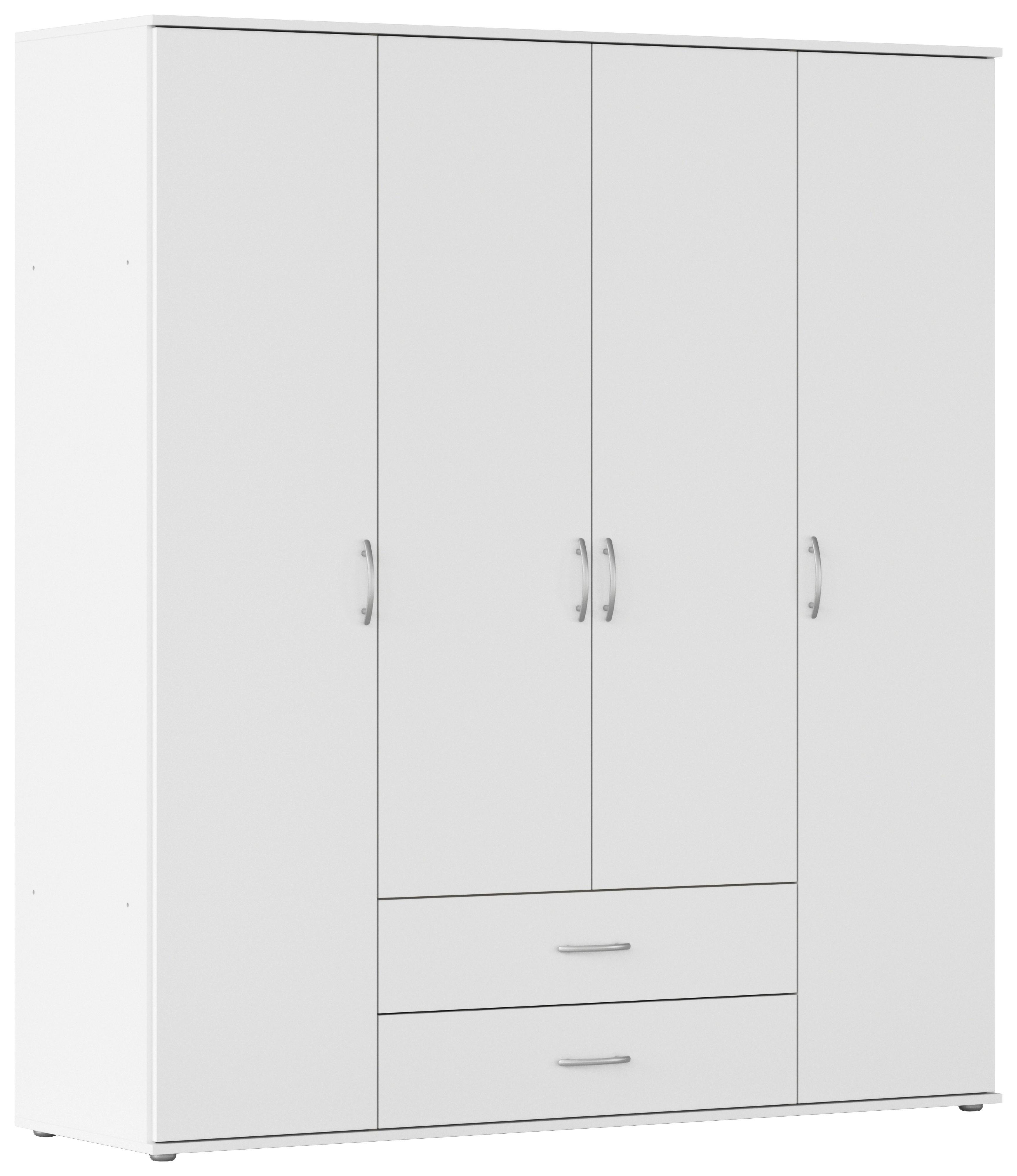 Drehtürenschrank Mit Schubladen 168cm Paul 4 - Weiß, KONVENTIONELL, Holzwerkstoff (168/188/52cm)