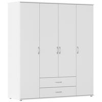 Drehtürenschrank Mit Schubladen 168cm Paul 4 - Weiß, KONVENTIONELL, Holzwerkstoff (168/188/52cm)