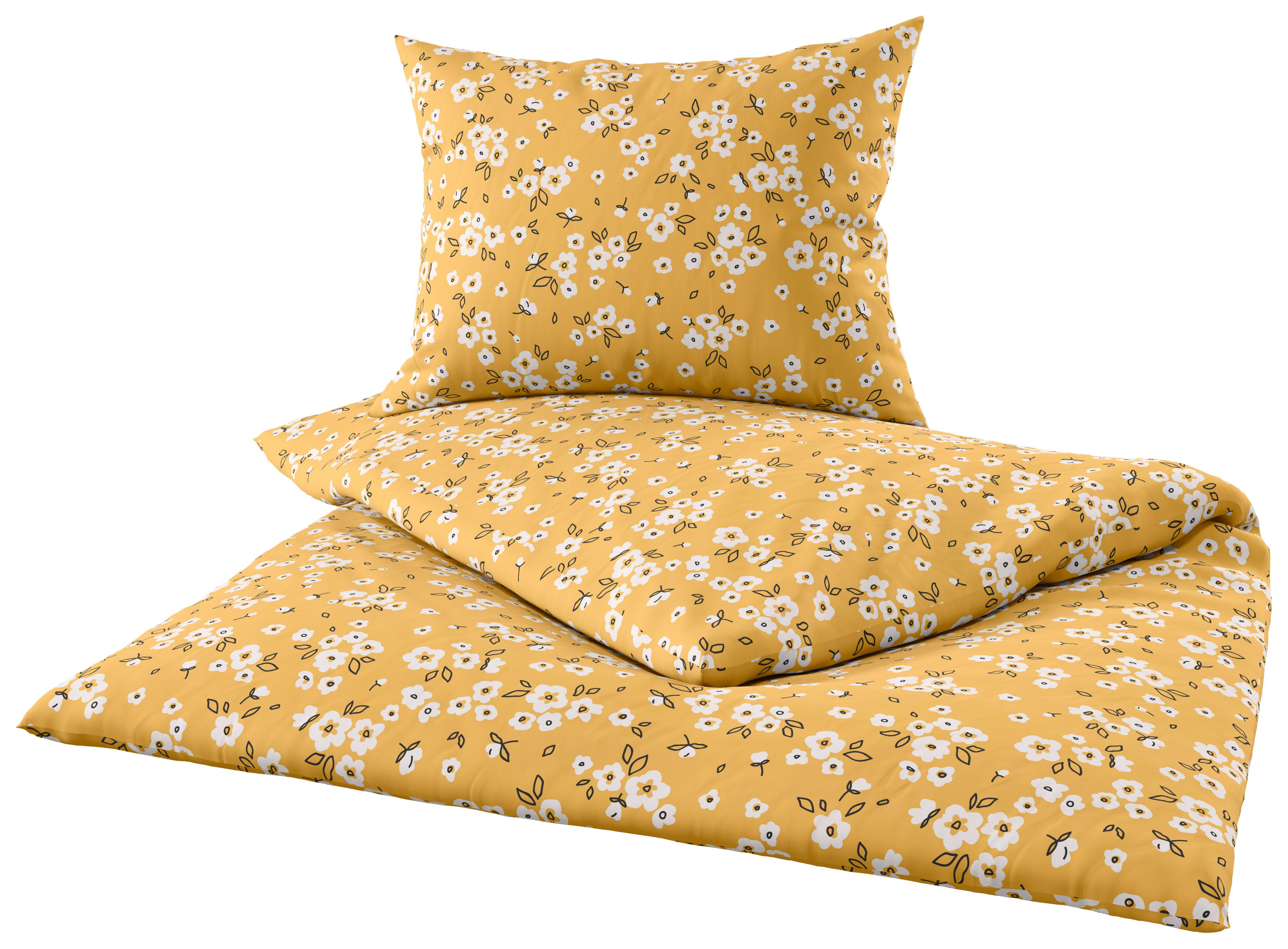 Bettwäsche Sofia - Gelb, MODERN, Textil - Luca Bessoni