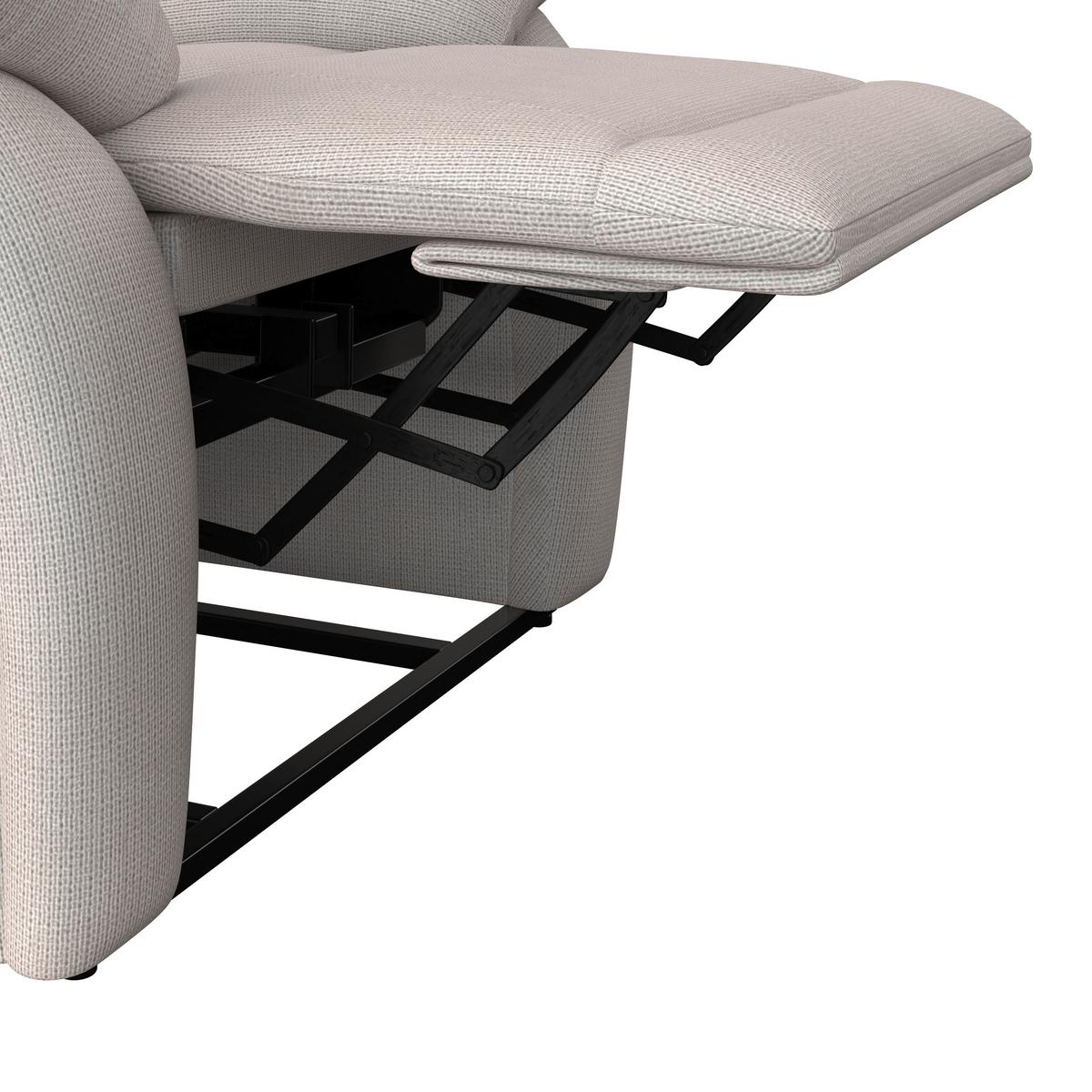 Relaxsessel Mario Webstoff beige, B: 89 cm - Beige/Schwarz, MODERN, Textil/Metall (89/107/94cm) - James Wood