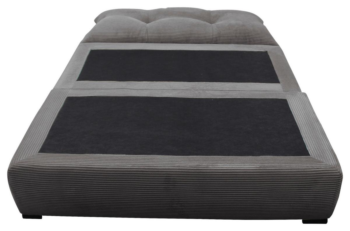 2-Sitzer-Sofa Yellow Mit Schlaffunktion Grau Cord - Schwarz/Grau, Design, Textil (154/93/85cm) - MID.YOU