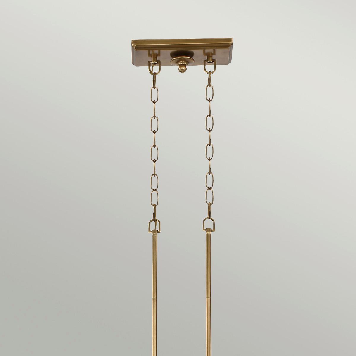 Hängeleuchte H: ca. 73 cm 3-Flammig Messingfarben - Messingfarben, Design, Glas/Metall (133.3/73/34.3cm) - Elstead Lighting