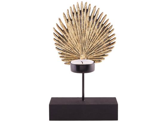 Kerzenhalter Trina - Goldfarben/Schwarz, MODERN, Holz/Kunststoff (12/22/7cm) - Luca Bessoni Kerzenhalter Trina - Goldfarben/Schwarz, MODERN, Holz/Kunststoff (12/22/7cm) - Luca Bessoni