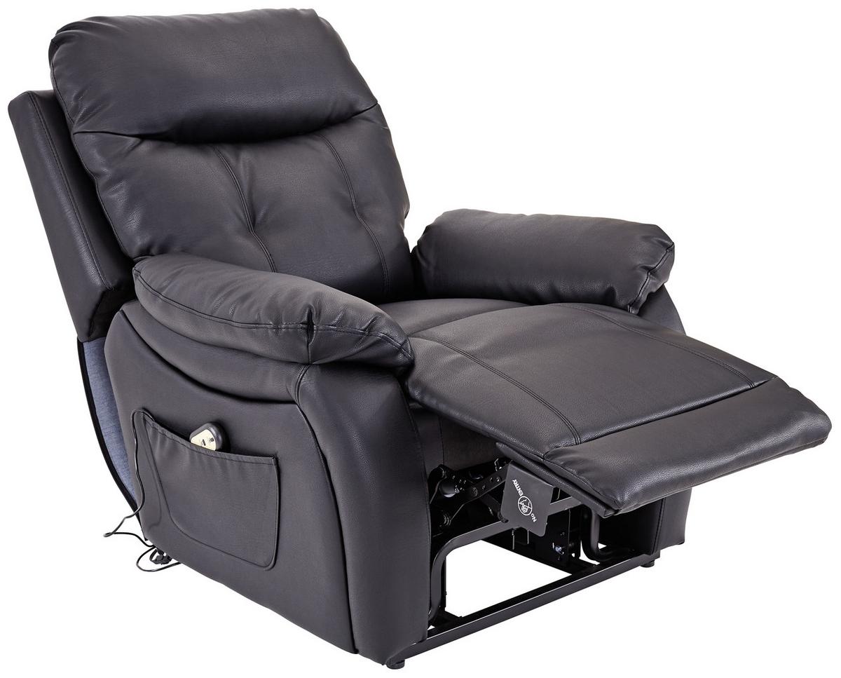 Relax Fotel Mario - fekete, Konventionell, műanyag/textil (89/107-79/94-165cm) - James Wood