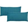 Zierkissen Enjoy 2er-Set 38x80 cm Mikrofaser mit Zipp - Türkis, Textil (38cm) - Primatex