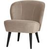 Sessel Sara Khaki B: 59cm - Khaki/Schwarz, Design, Textil (59/71/70cm) - Livetastic