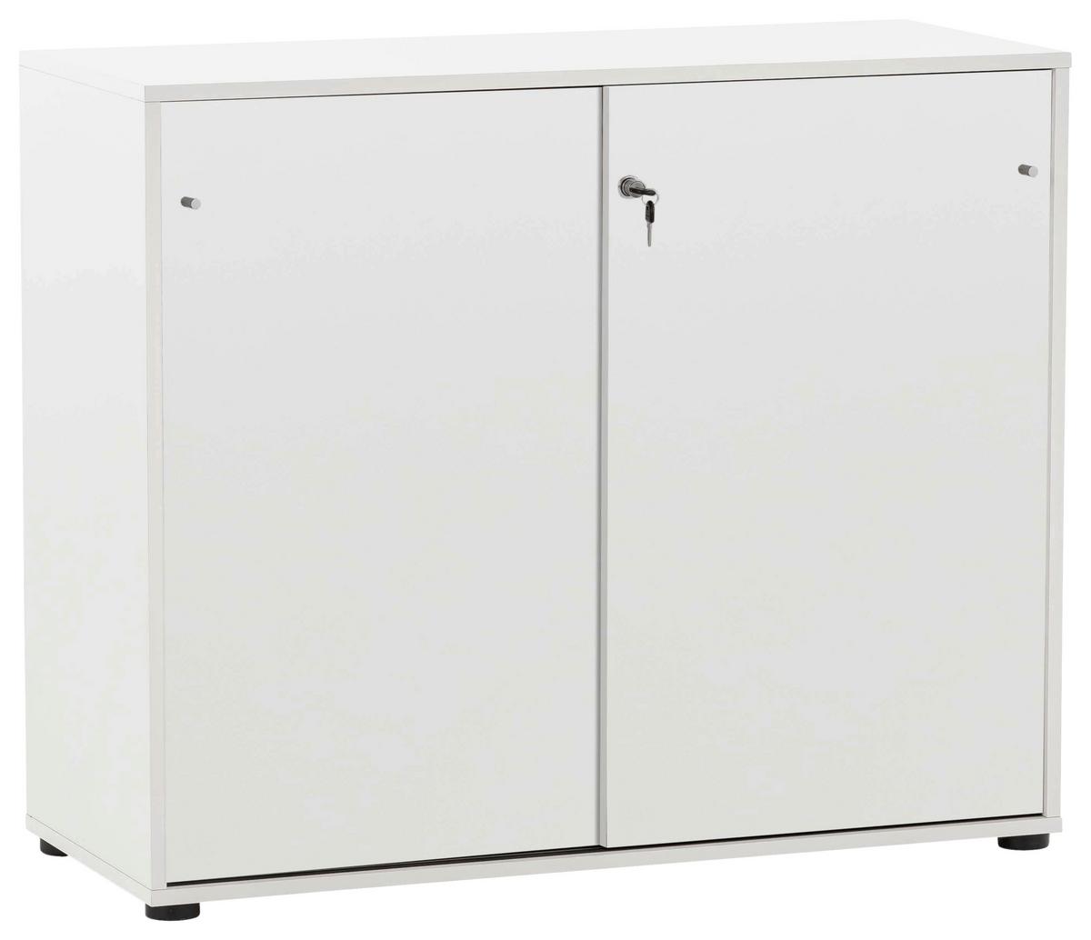 Aktenschrank Holzwerkstoff Weiß B: 100,1 cm - Weiß, MODERN, Holzwerkstoff (100,1/83,6/41cm) - MID.YOU