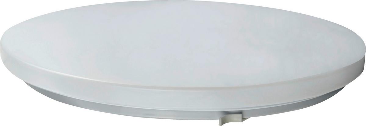 LED-Deckenleuchte Ø 33 cm, Rund, 1-Flammig - Weiß, Basics, Kunststoff/Metall (33/5,7cm)