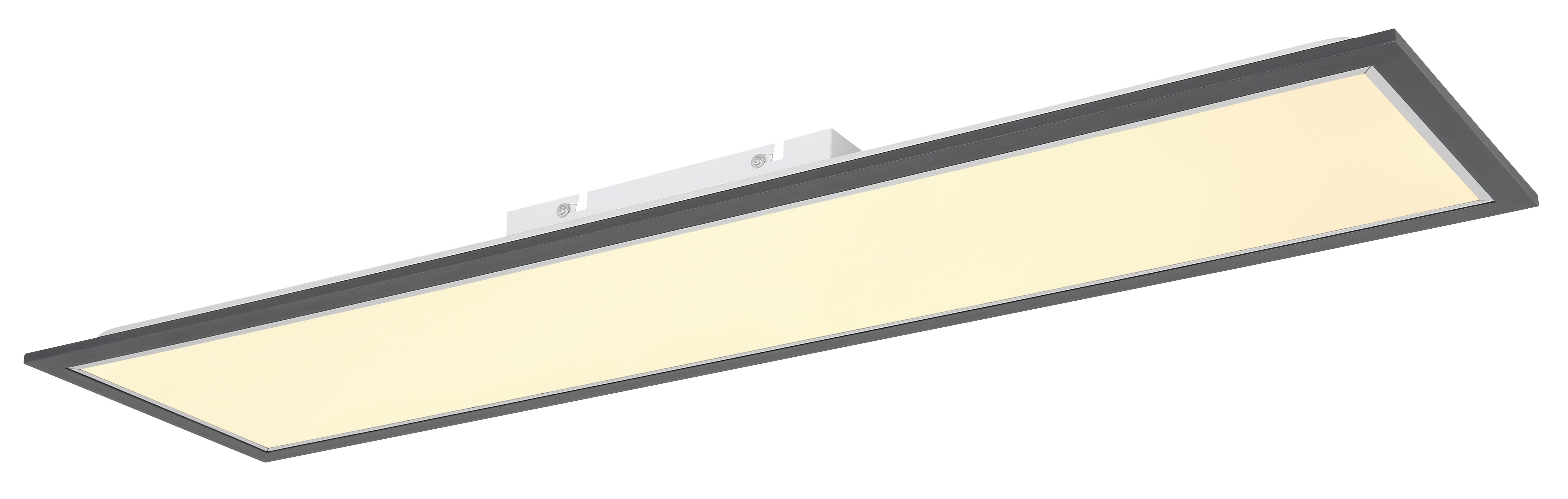 Led-deckenleuchte 41582d4 - Chromfarben/Anthrazit, Design, Kunststoff/Metall (100/25/6cm) - Globo