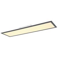 Led-deckenleuchte 41582d4 - Chromfarben/Anthrazit, Design, Kunststoff/Metall (100/25/6cm) - Globo