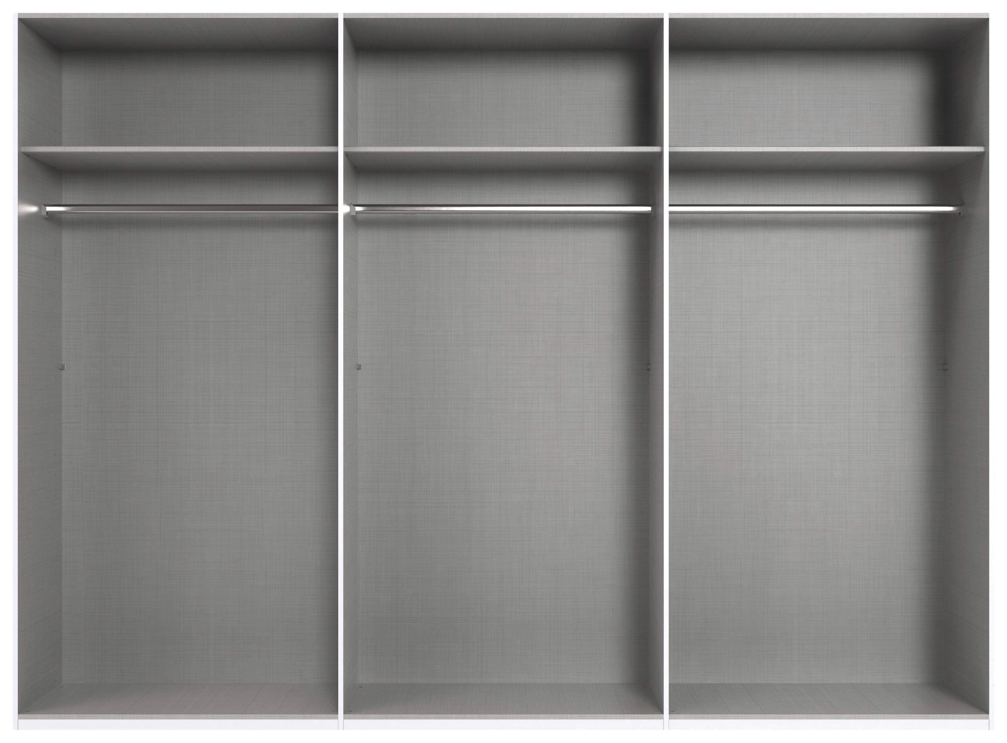 SKRIŇA S POSUVNÝMI DVERAMI EASY PLUS BLACK - čierna/biela, Modern, kov/kompozitné drevo (270/236/65cm)