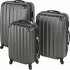 Reisekoffer Set 3-tlg. Jumbo 4 Rollen Hartschale - Anthrazit, KONVENTIONELL, Kunststoff/Textil - Luca Bessoni