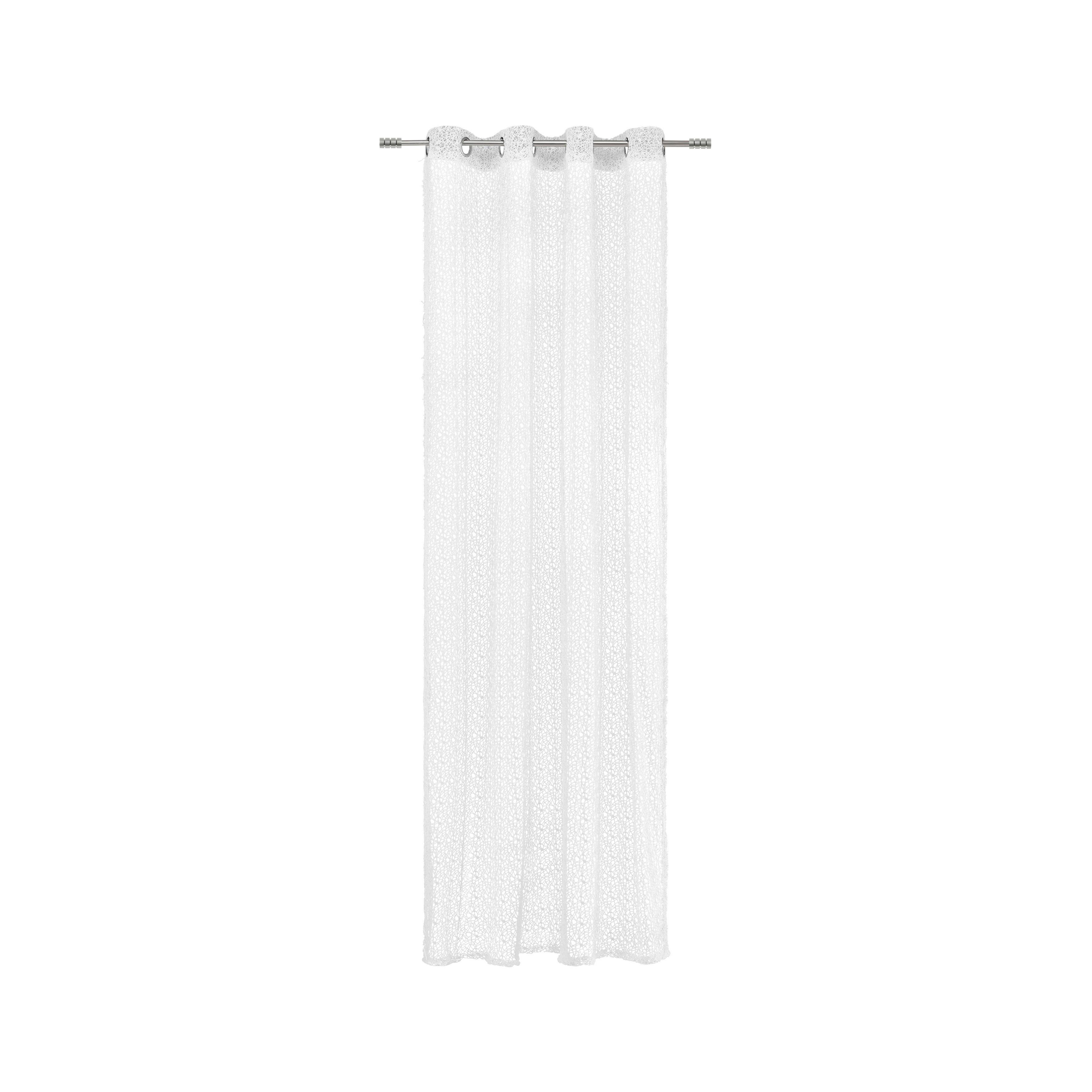 Záves S Krúžkami Astrid - biela, Moderný, textil (140/245cm) - Modern Living