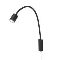 Led-wandleuchte 30498 Justi - Schwarz, KONVENTIONELL, Metall (6/52cm) - Fischer & Honsel