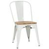 Stuhl Vantaggio Comfort W Stapelbar Weiß/dunkelbraun - Dunkelbraun/Weiß, Basics, Holz/Metall (44/84/54cm) - MID.YOU