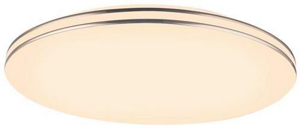 LED-Deckenleuchte Dilan Ø 53 cm dimmbar - Opal/Weiß, Trend, Kunststoff/Metall (53/8cm) - Globo