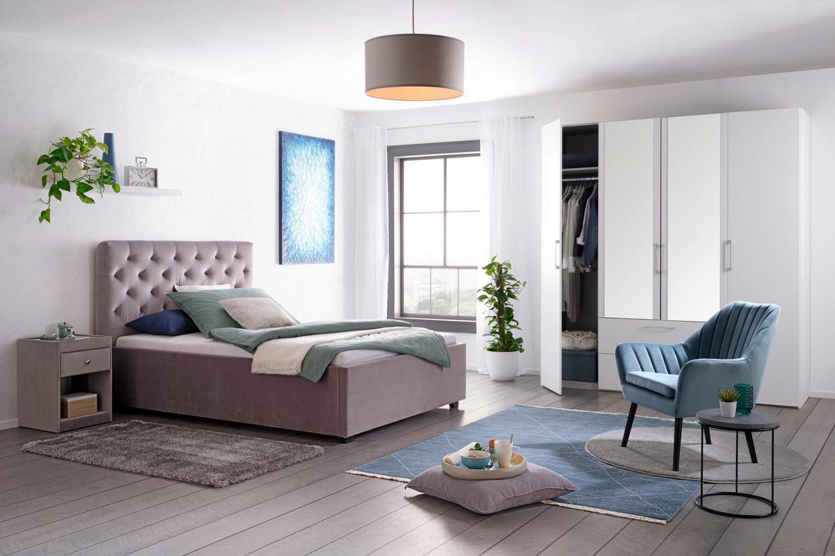 Sametové křeslo Josefina, modré - modrá/černá, Moderní, dřevo/textil (72/84/70cm) - Mömax