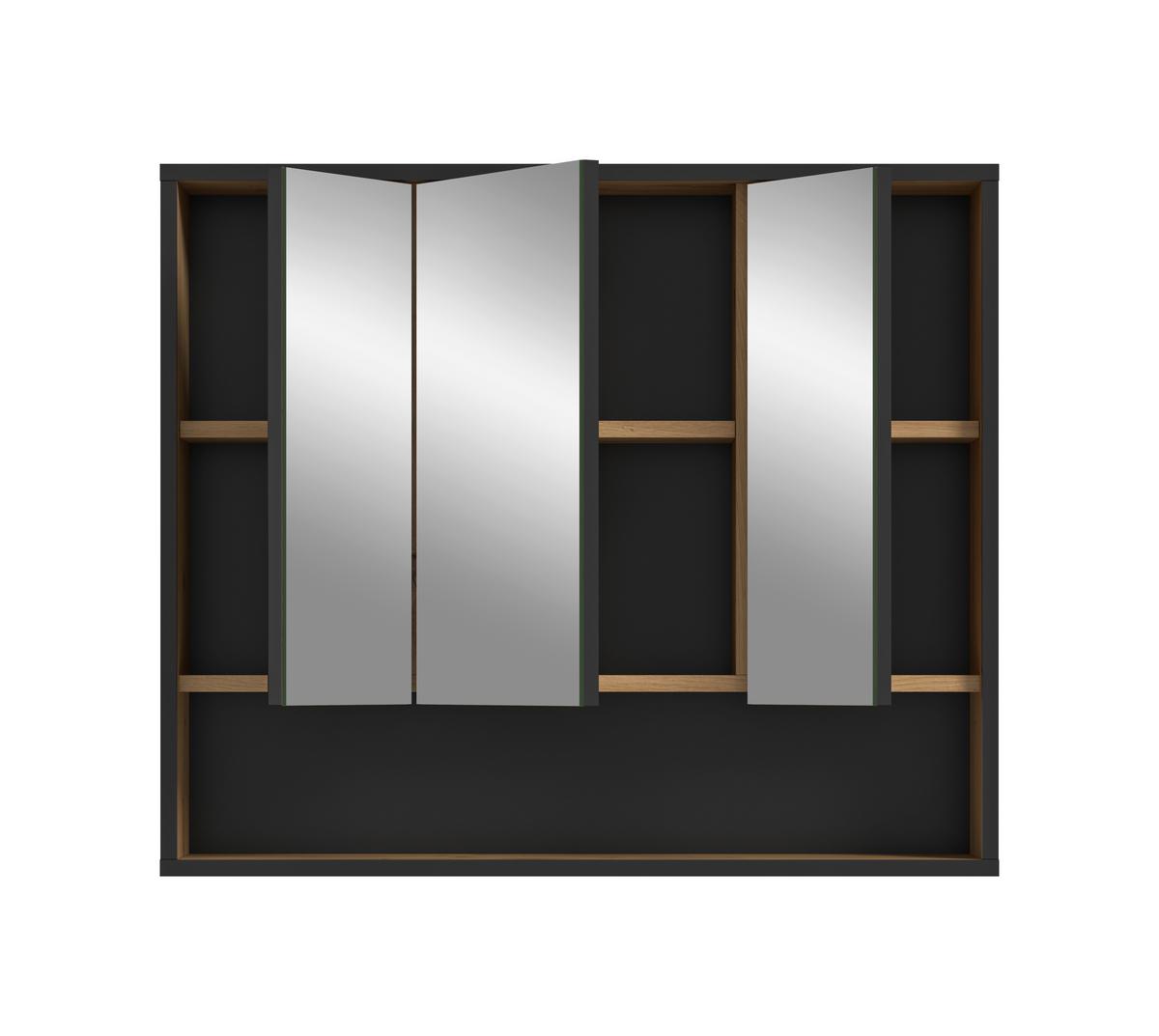 Spiegelschrank Bagno Eiche Artisan Dekor B: 80cm - Eiche Artisan, Trend, Glas/Holzwerkstoff (80/68/19cm) - MID.YOU