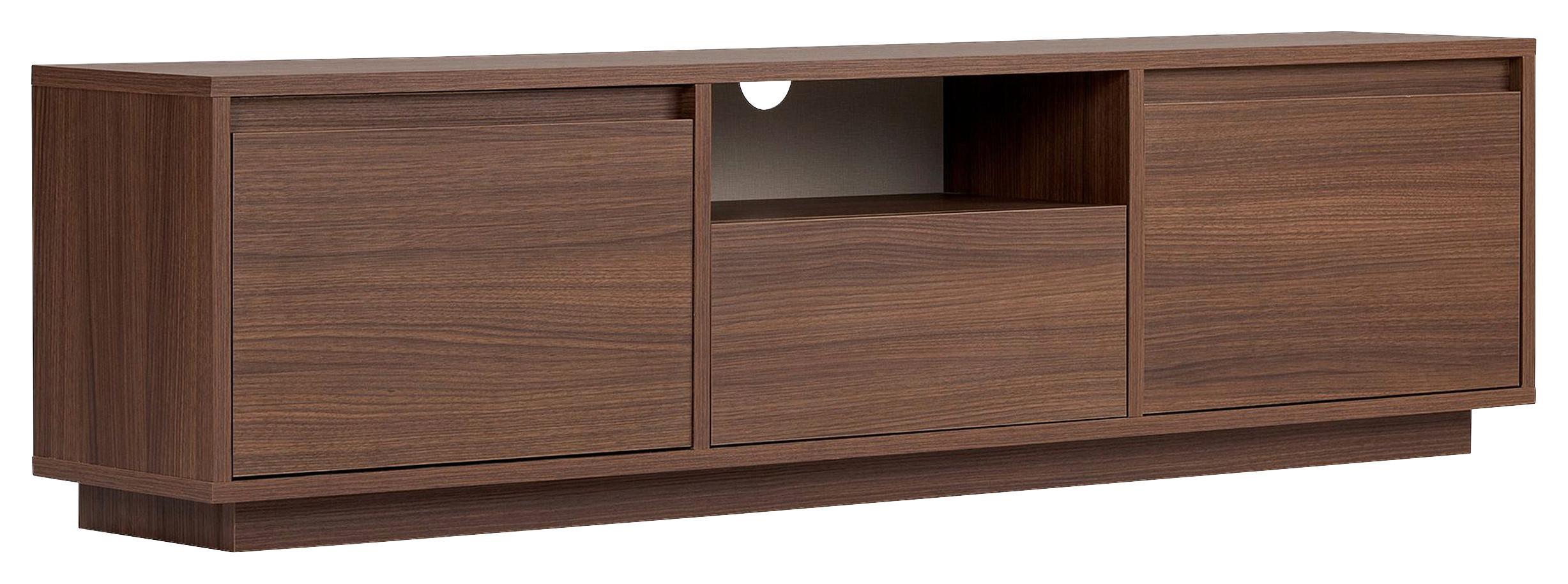 TV-ELEMENT Walnussfarben B:160cm - Walnussfarben, MODERN, Holzwerkstoff (160/42/30cm)