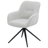 Armlehnstuhl Vittoria Schwarz/Beige B: 60 cm - Beige/Schwarz, MODERN, Textil/Metall (60/85/62cm) - Livetastic