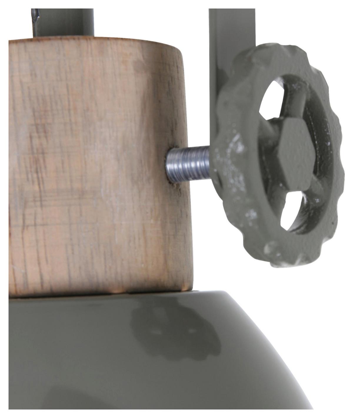 Deckenspots Gearwood - Anthrazit, Trend, Holz/Metall (32/19/17cm)