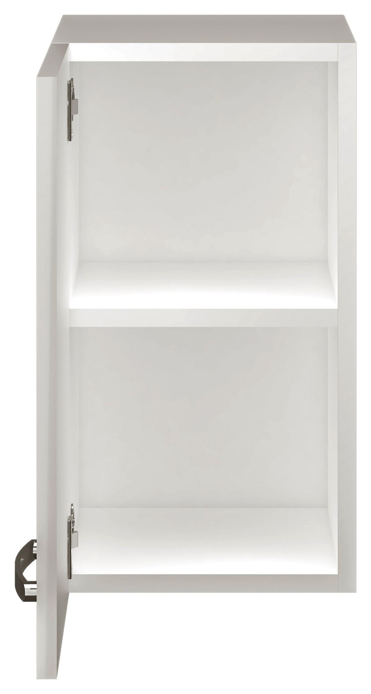 Küchenoberschrank Alba B: 30 Cm Weiß 1 Drehtür - Weiß Hochglanz/Weiß, MODERN, Holzwerkstoff (30/54,8/32cm)