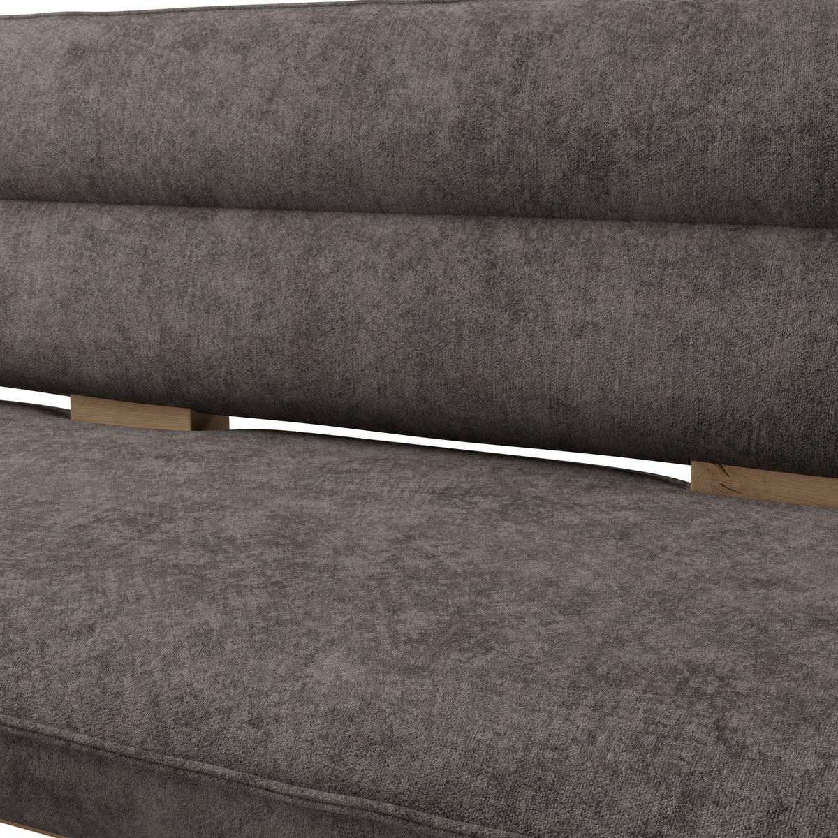 Eckbank Beluna Ii Webstoff Grau, B: 170cm - Eichefarben/Grau, KONVENTIONELL, Holz/Textil (170/192cm) - James Wood