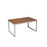Gartentisch ausziehbar Nayos Akazie/Aluminium L: 150-200 cm - Silberfarben/Akaziefarben, ROMANTIK / LANDHAUS, Holz/Metall (150-200/90/74cm) - Gardenson