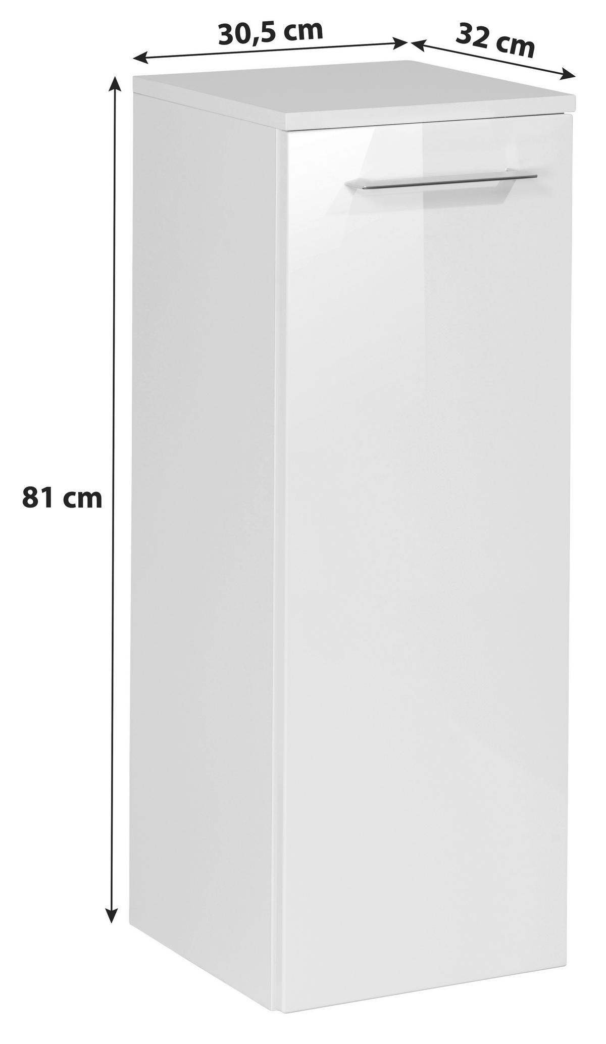 Hängender Midischrank B. Perfekt B: 30,5 cm Dunkelbraun - Dunkelbraun, MODERN, Glas/Holzwerkstoff (30,5/81/32cm) - MID.YOU