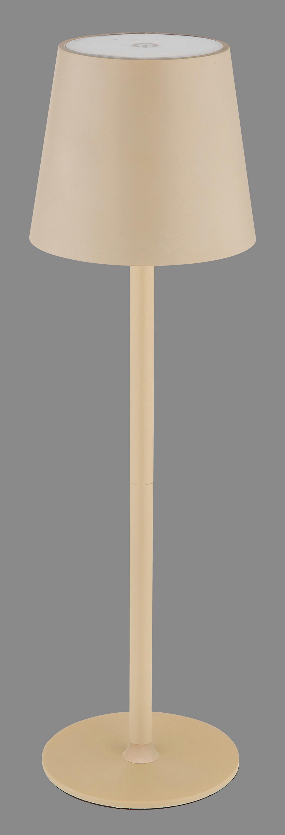 Akku-tischleuchte Kana - Sandfarben, MODERN, Kunststoff/Metall (11/11/35,5cm) - Luca Bessoni