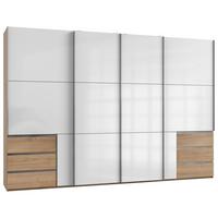 Schwebetürenschrank B: 350 Cm Level 36c Weiß/eiche Dekor - Eichefarben/Weiß, MODERN, Holzwerkstoff (350/236/65cm) - MID.YOU