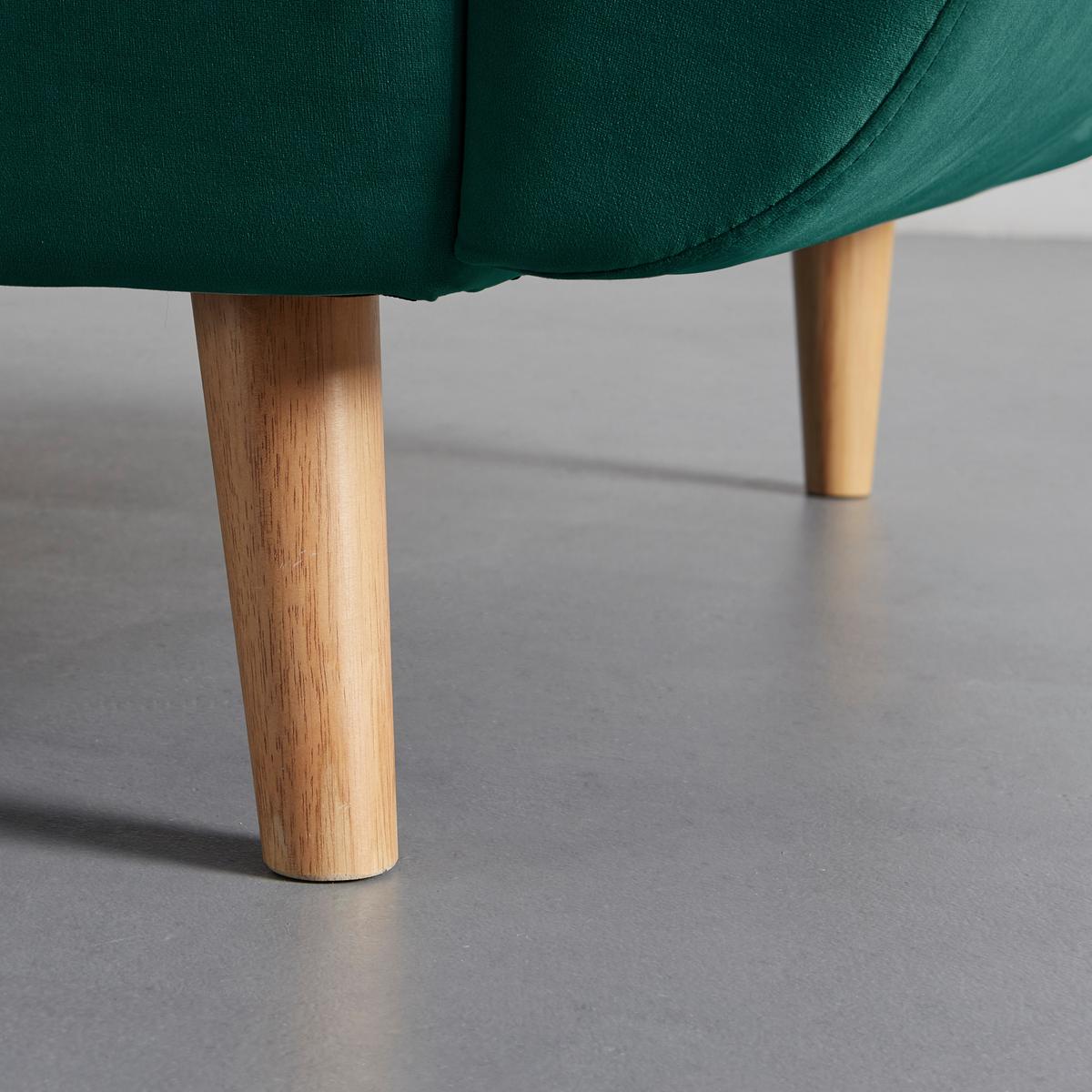 Rozkládací pohovka CORA, zelený samet, max. 360 kg - zelená/přírodní barvy, Moderní, dřevo/textil (214/92/81cm) - Bessagi Home