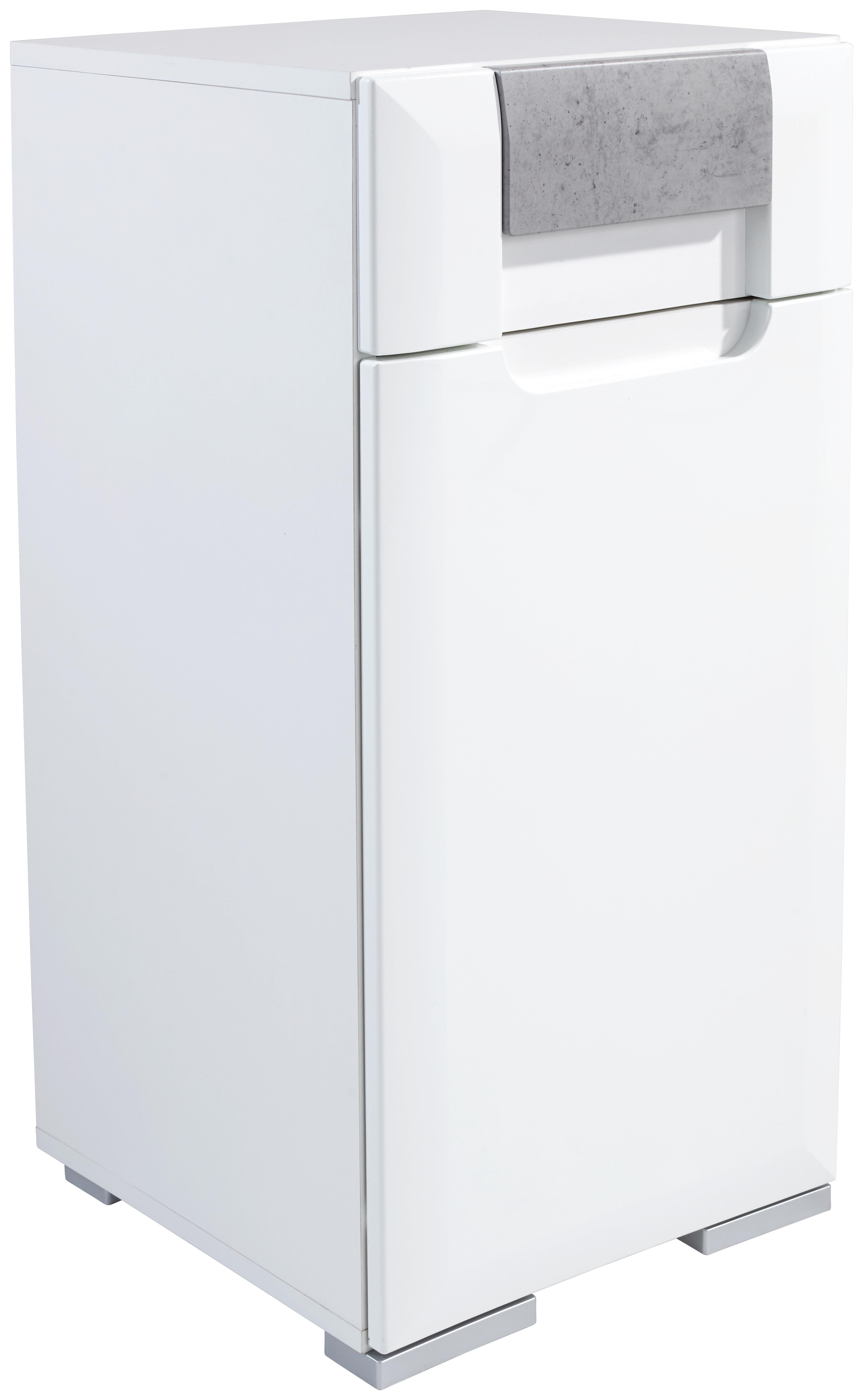 Alsószekrény Toronto - Szürke/Fehér, konvencionális, Faalapú anyag (40/80,5/34,4cm) - Ombra