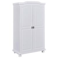 Drehtürenschrank Massiv 104cm Hedda, Weiß - Weiß, LIFESTYLE (104/180/56cm) - MID.YOU