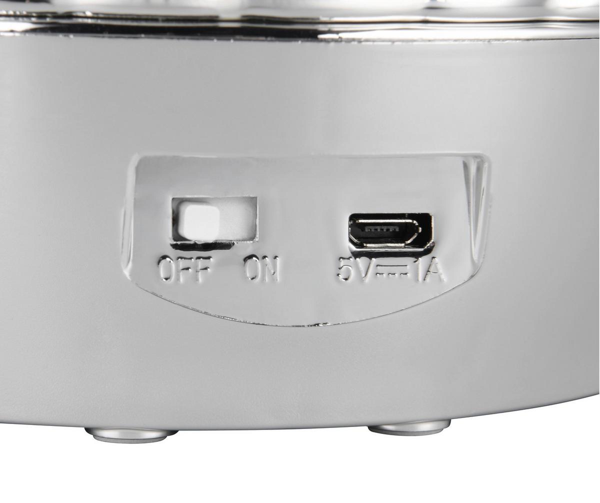 LED-Dekoleuchte Shelly - Chromfarben, Basics, Kunststoff/Metall (17,5/14,5/12,5cm) - Luca Bessoni