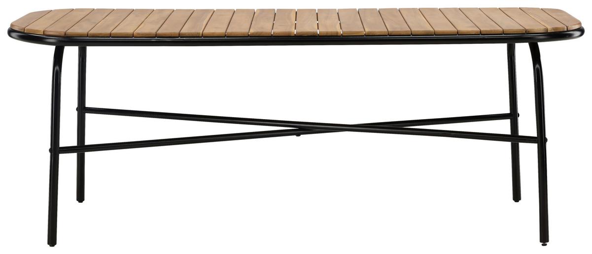 Gartentisch Holmbeck Akazienholz/metall L 200 Cm - Schwarz, KONVENTIONELL, Holz/Metall (200/90/75cm) - Gardenson