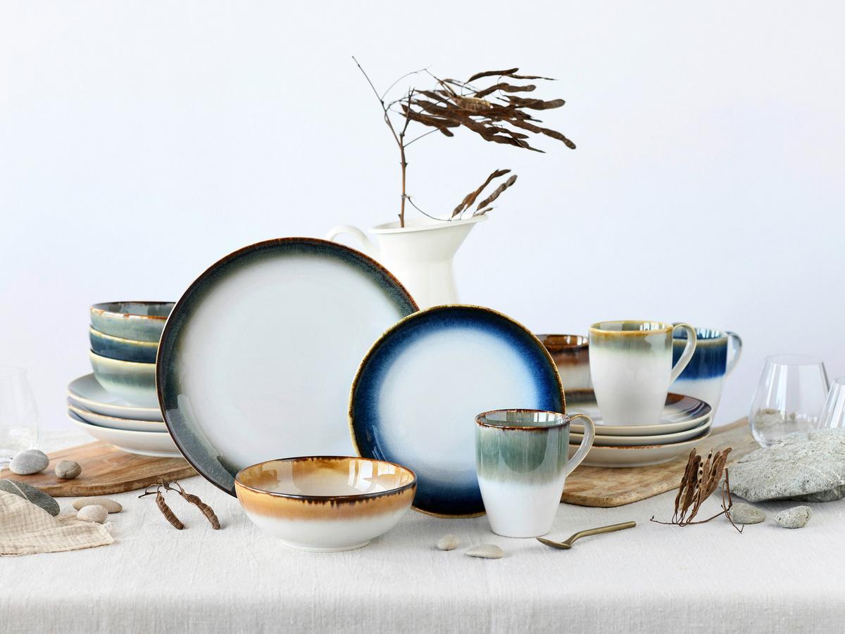 Kombiservice Keramik 4 Personen Geschirr Set - Multicolor, Basics, Keramik (34/31/33cm) - Creatable
