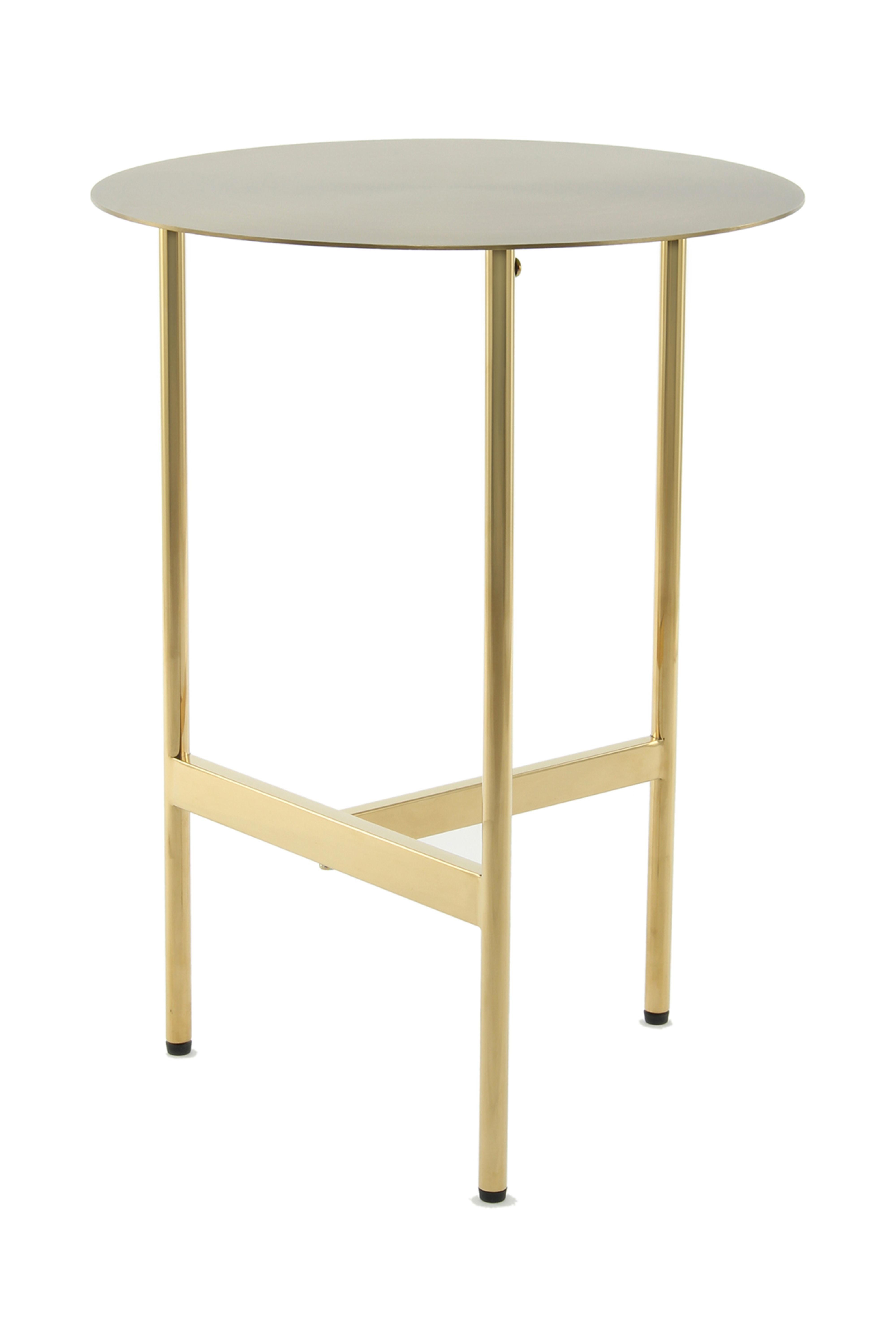 Odkládací stolek GOLD - barvy zlata, Design, kov (40/54/40cm) - MID.YOU