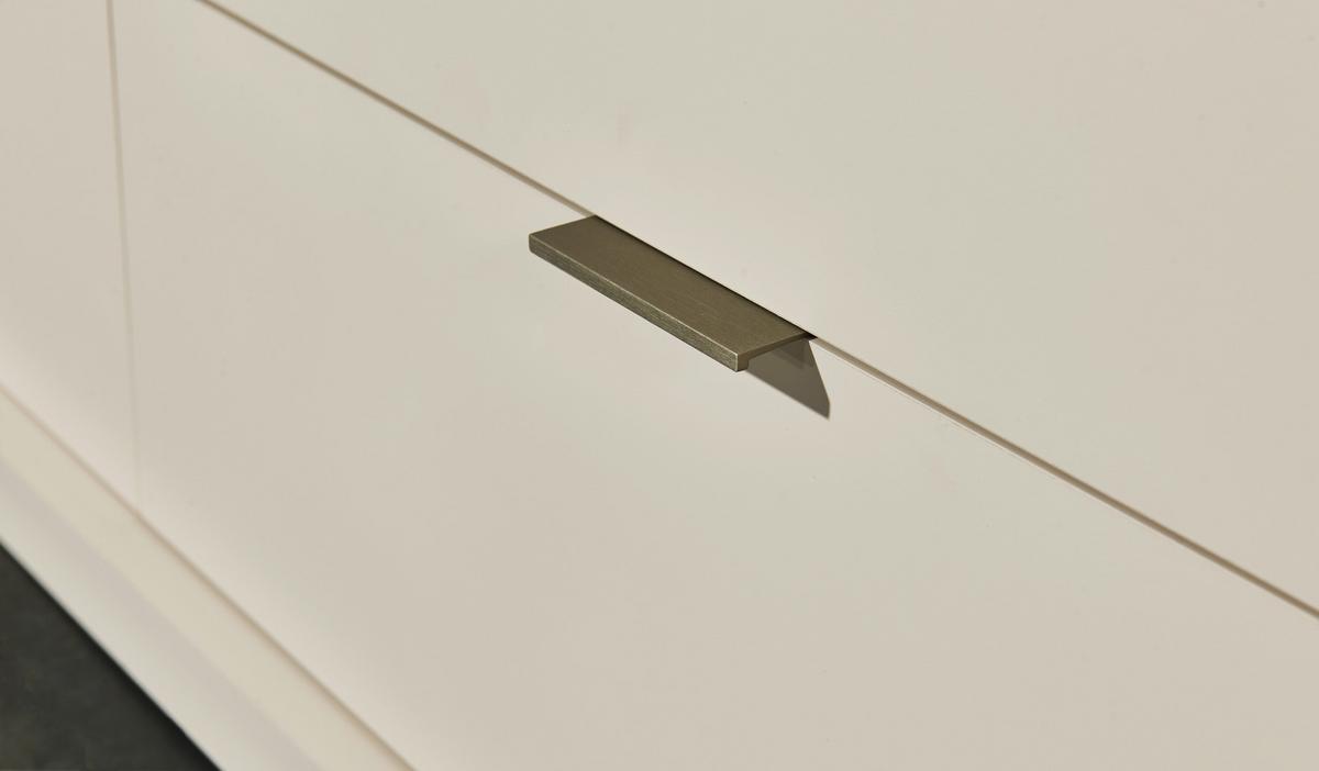 Sideboard Alex Kaschmir, B: 193cm - Kaschmir/Schwarz, Design, Holzwerkstoff (193/83/40cm) - MID.YOU