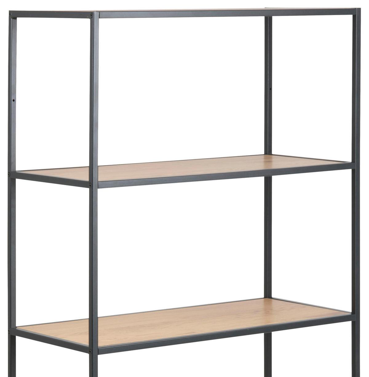 Polc Seaford 77/150cm - tölgyfa színű, Trend, faalapú anyag/fém (77/150/35cm) - MID.YOU