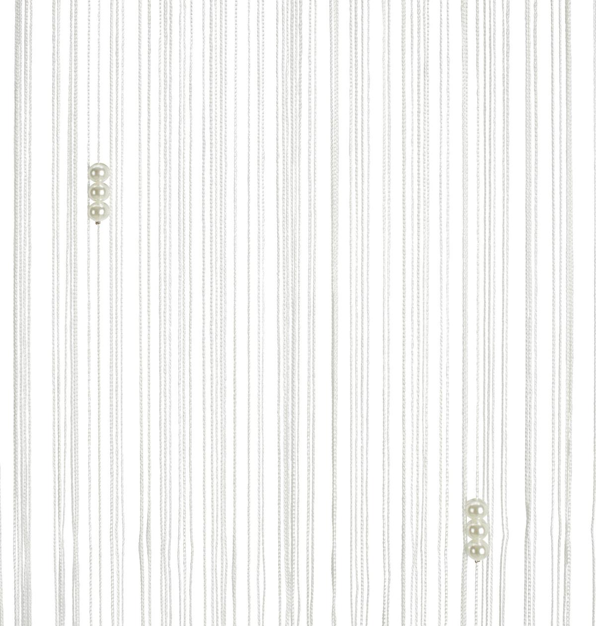 NITKOVÝ ZÁVES Perle, 90/245 cm, biela - biela, Romantik / Landhaus, textil (90/245cm) - Modern Living