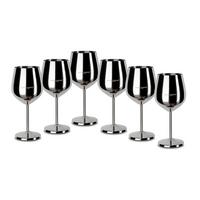 Weinglas Echtwerk 6er-Set je ca. 500 ml - Silberfarben, Trend, Metall (21cm) - Echtwerk