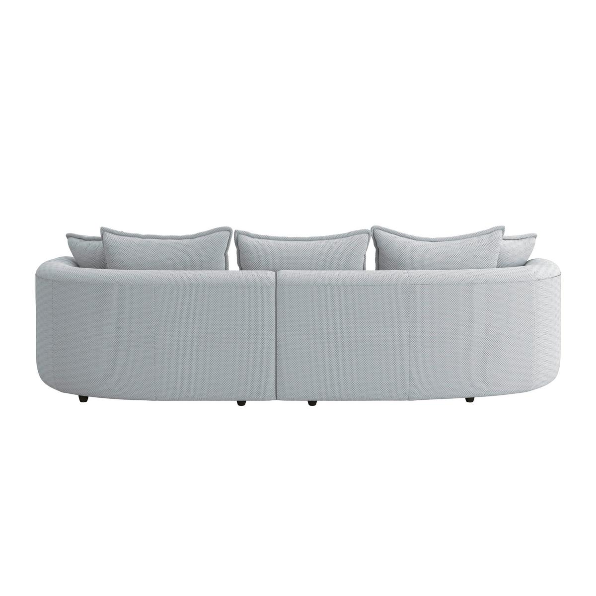 Ecksofa Levi - Grauweiß/Schwarz, MODERN, Textil (287/168cm)