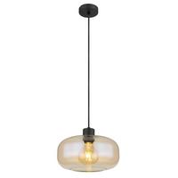 Hängeleuchte 15566ha Giuseppe - Schwarz, Basics, Glas/Metall (28/120cm) - Globo