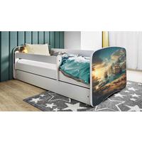 Kinder-/Juniorbett Babydreams Weiß B: 80cm - Birkefarben/Weiß, MODERN, Holz/Holzwerkstoff (80/160cm) - MID.YOU